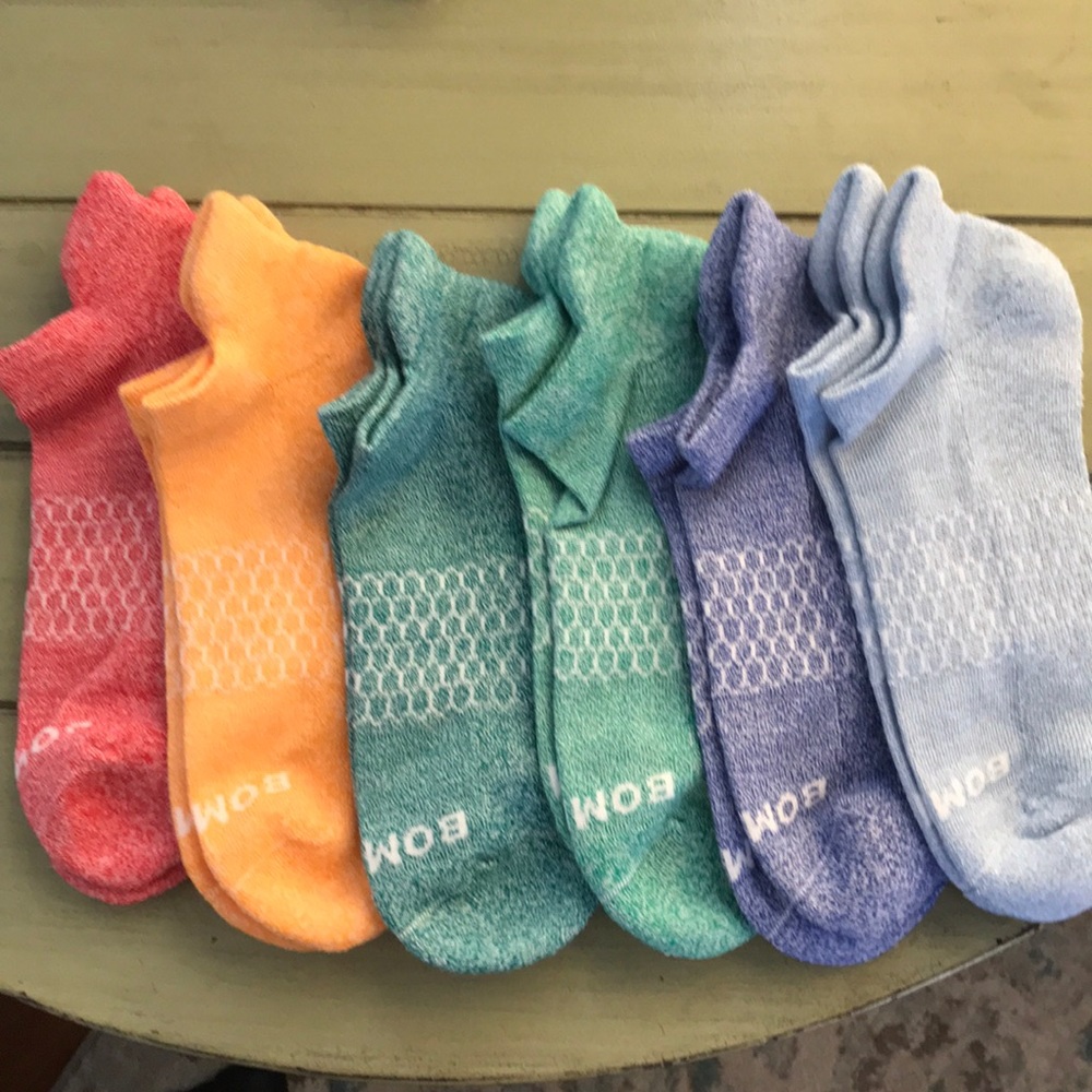 Brand New Pack of 6 Rainbow Ankle Socks Women’s